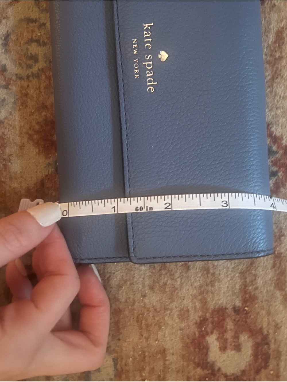 kate spade navy pebbled leather continental wallet - Picture 8 of 10